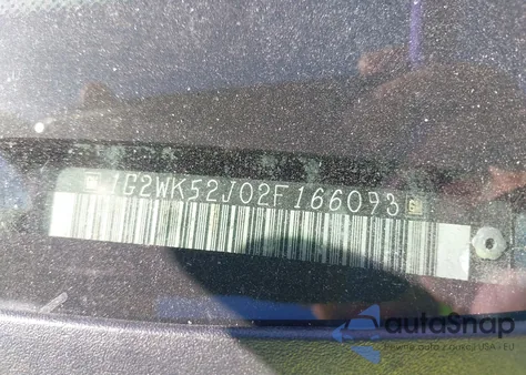 2002 Pontiac Grand Prix Se z USA, uszkodzony, nr VIN 1G2WK52J02F166093